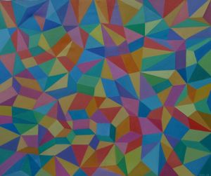 Geometric art.,2019, oil on canvas, 100x120 cm